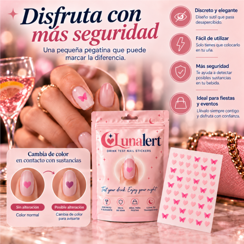 Pegatinas de uñas detectoras de GHB